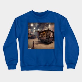 Steampunk Tokyo Ramen Cart Crewneck Sweatshirt